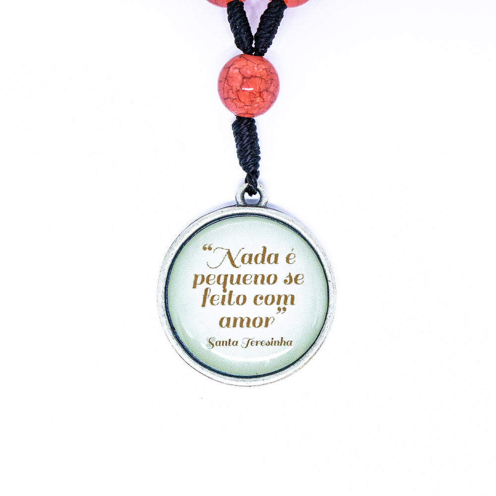 Chaveiro Dezena Com Medalha Resinada Santa Teresinha