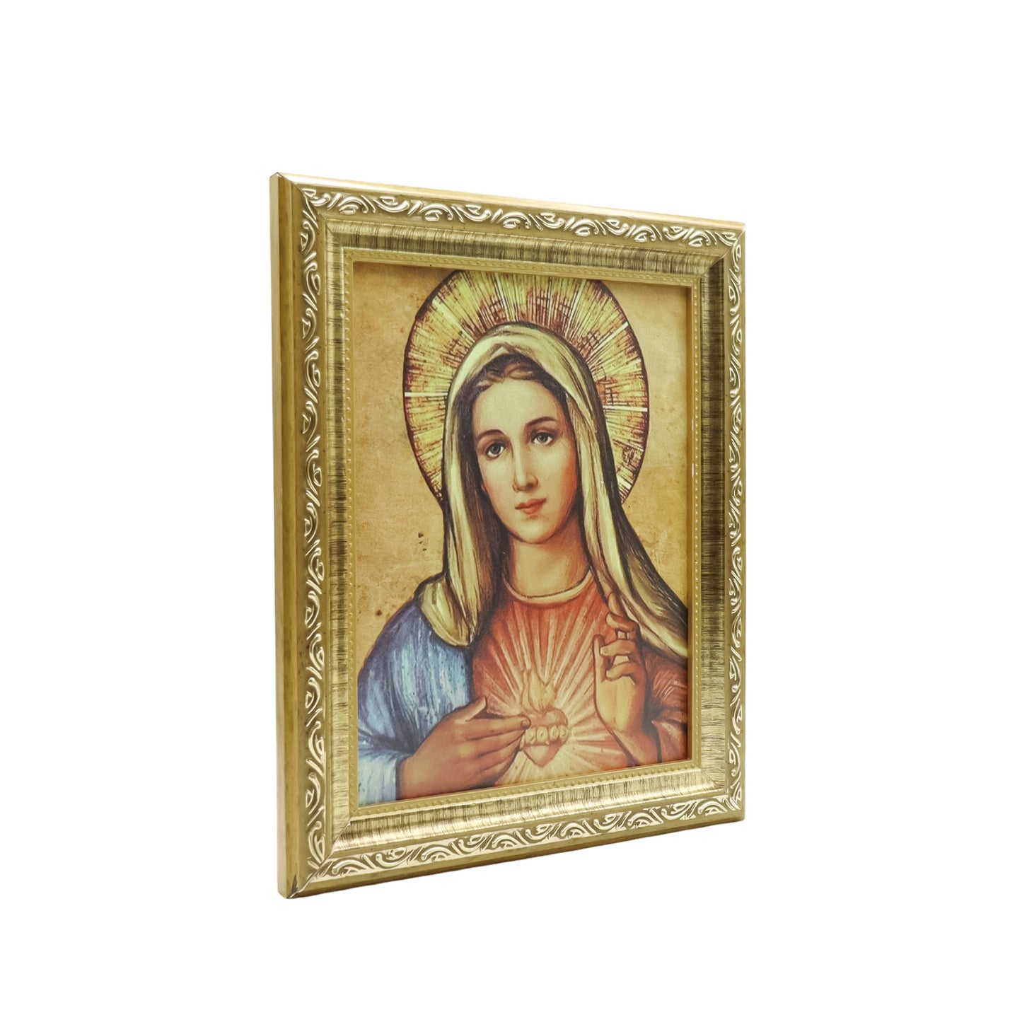 Quadro Imaculado Coração de Maria 20X25 Moldura Simples