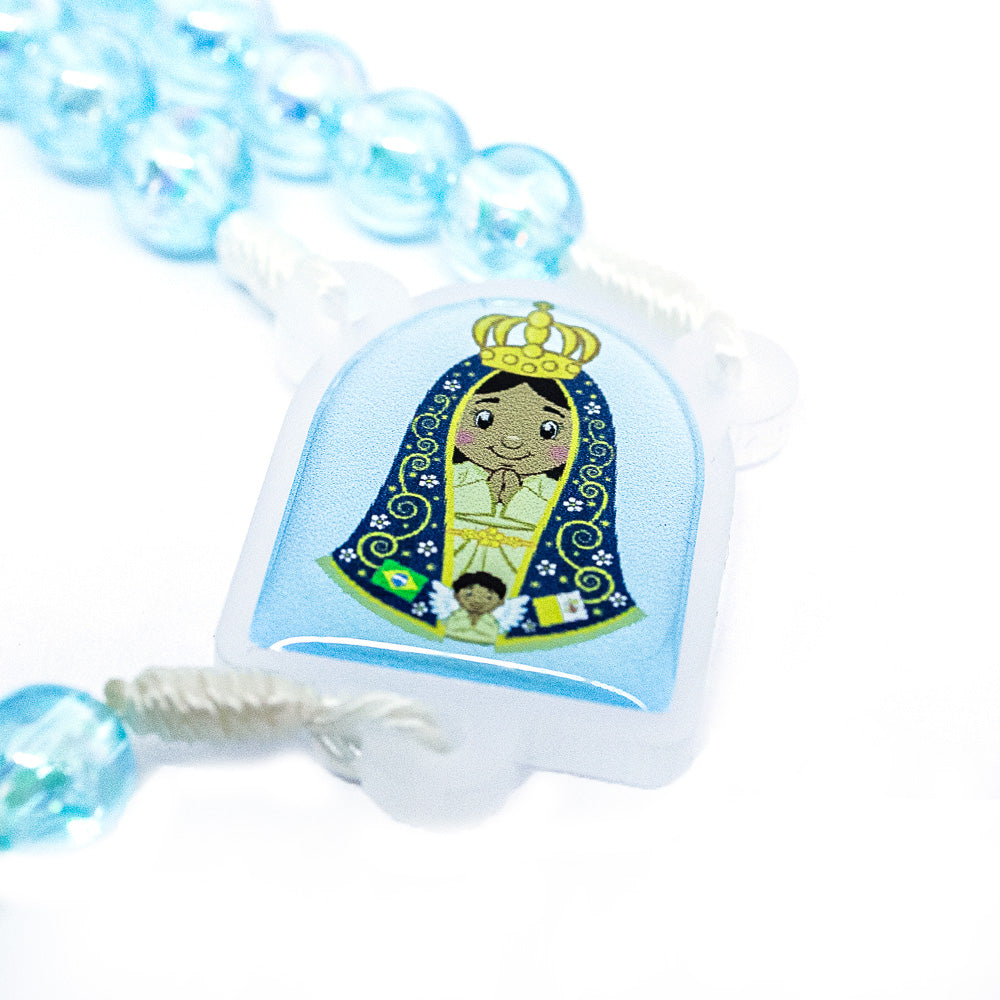 Terço Bolsinha Manto Infantil - Nossa Senhora Aparecida