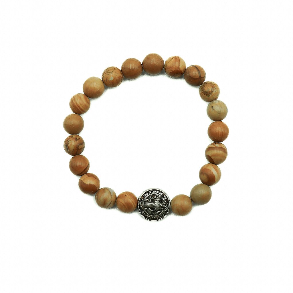 Pulseira São Bento (Pedra Natural) – Loja Hesed Imaculada