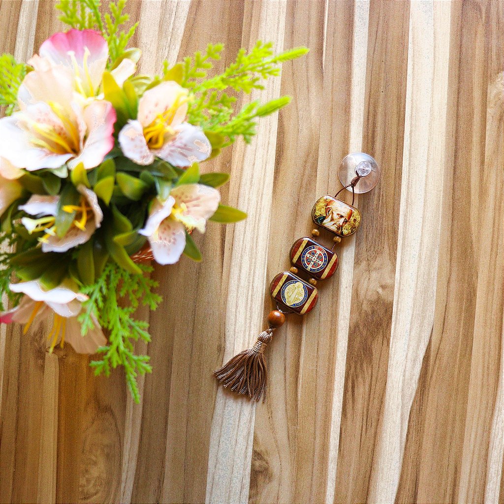 Adorno de Carro São Bento 3 Estampas