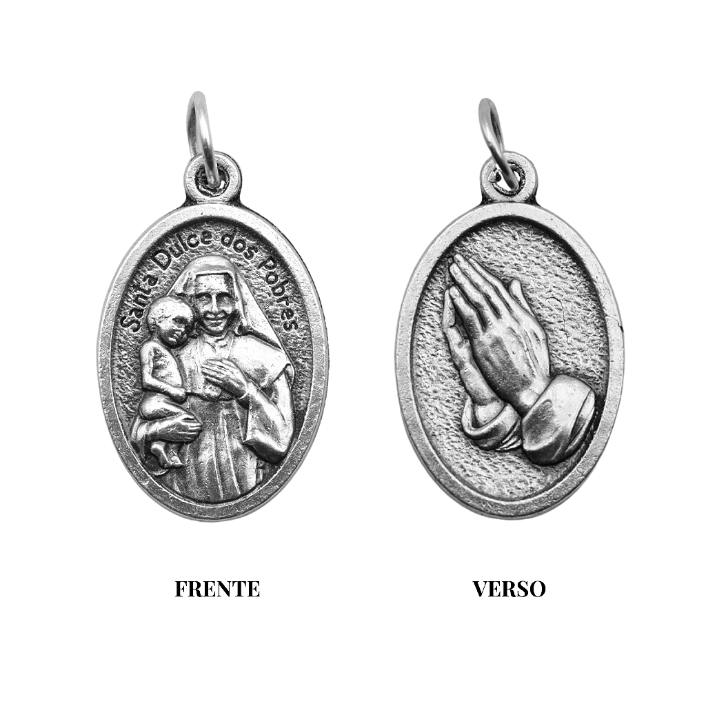 Medalha Santa Dulce dos Pobres & Mãos Rezando