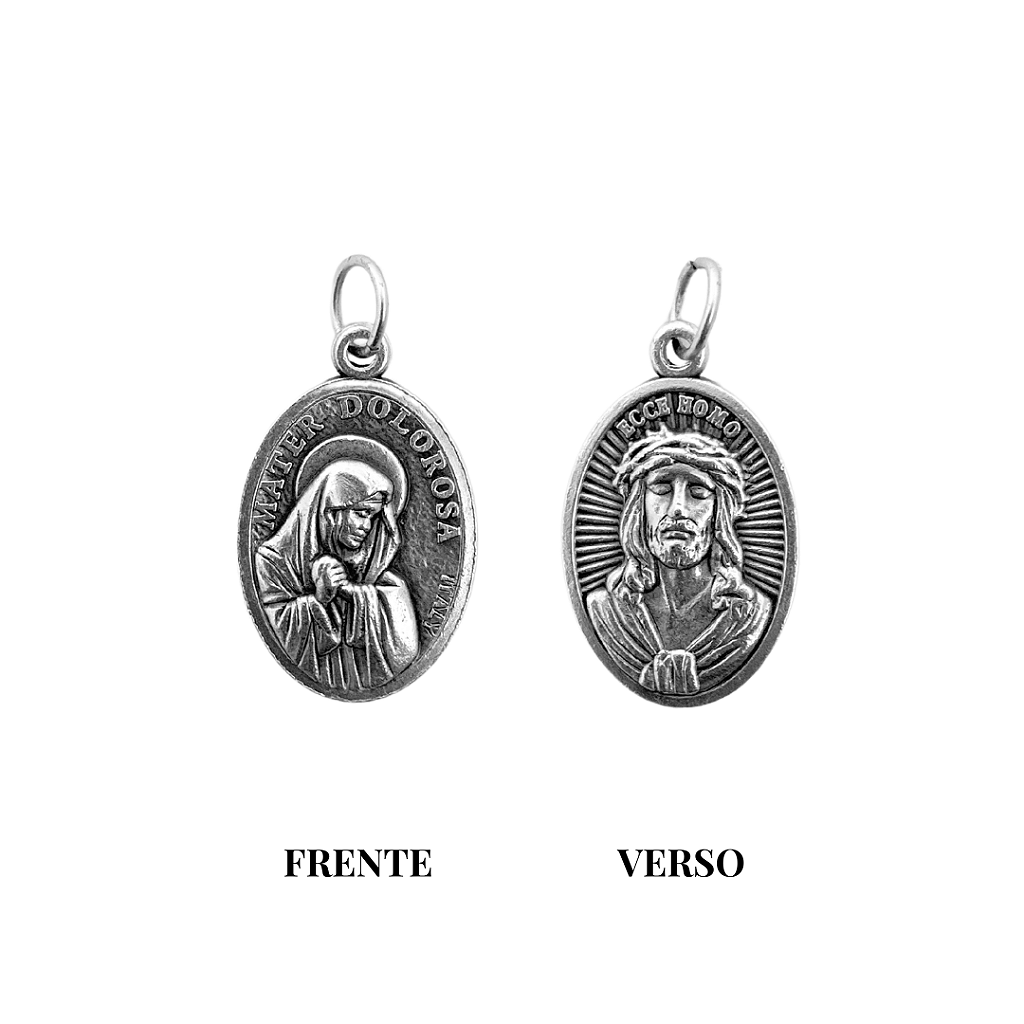 Medalha Nossa Senhora das Dores e Eis o Homem - Italiana