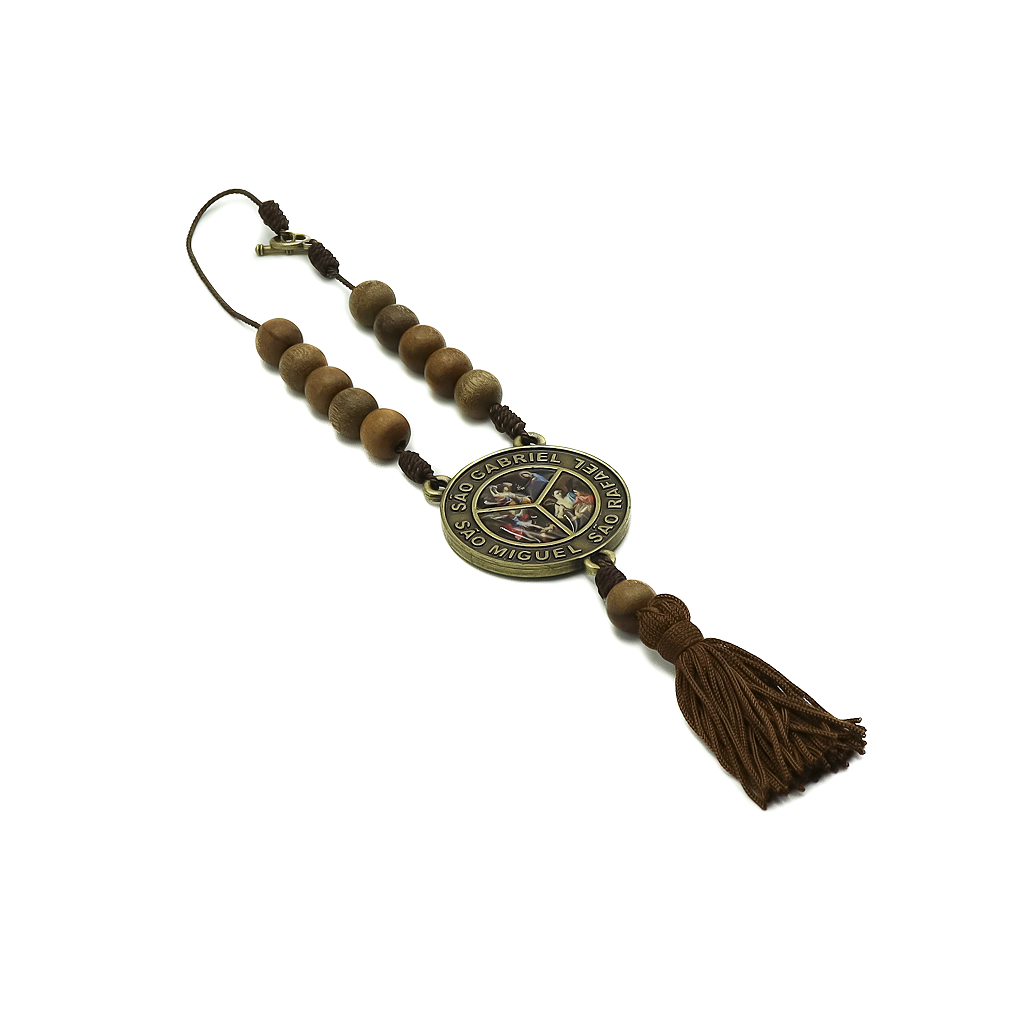 Adorno de Carro Dezena dos Arcanjos Com Tassel