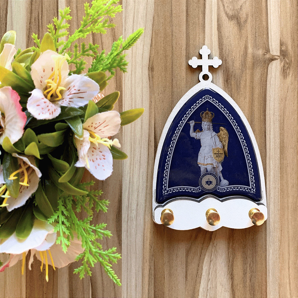 Porta Chaves Mini Capela Sao Miguel Glorioso - Hesed