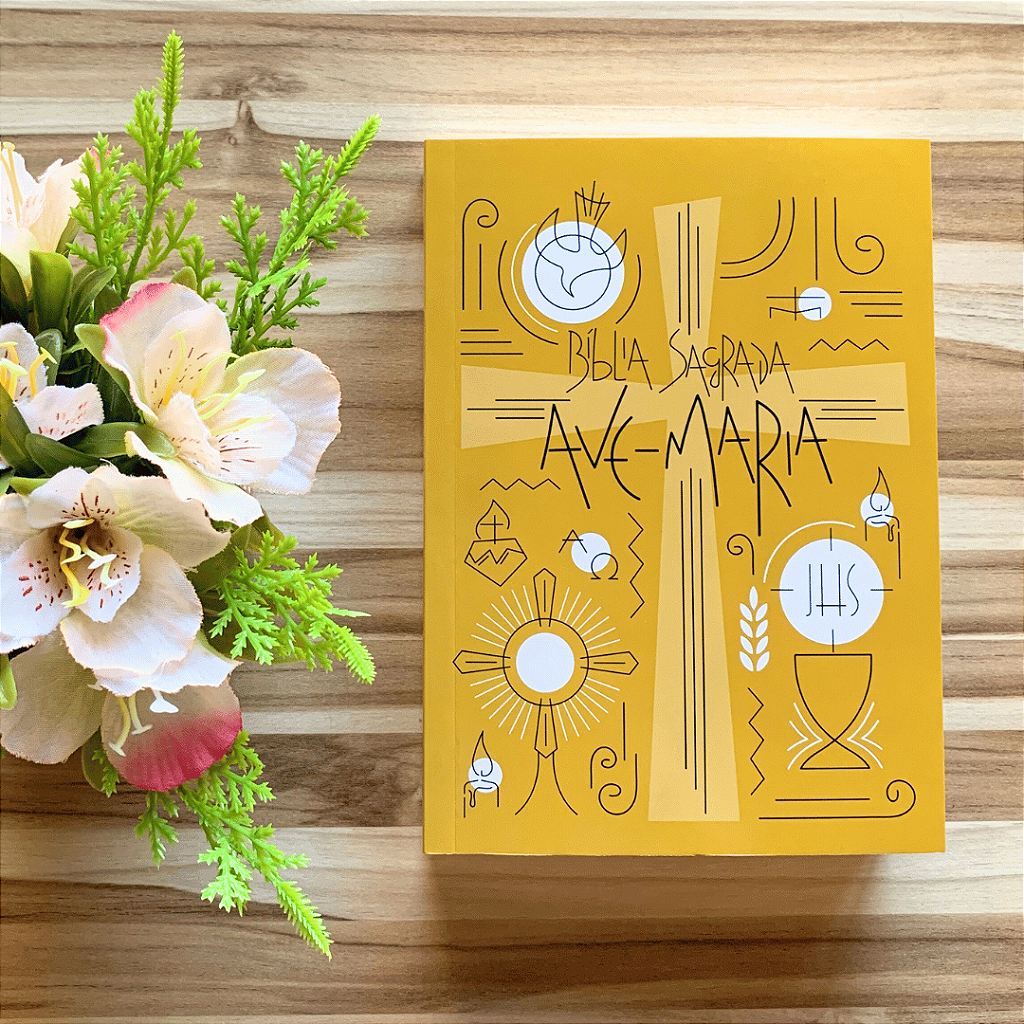 Bíblia Sagrada Ave-Maria Capa Símbolos