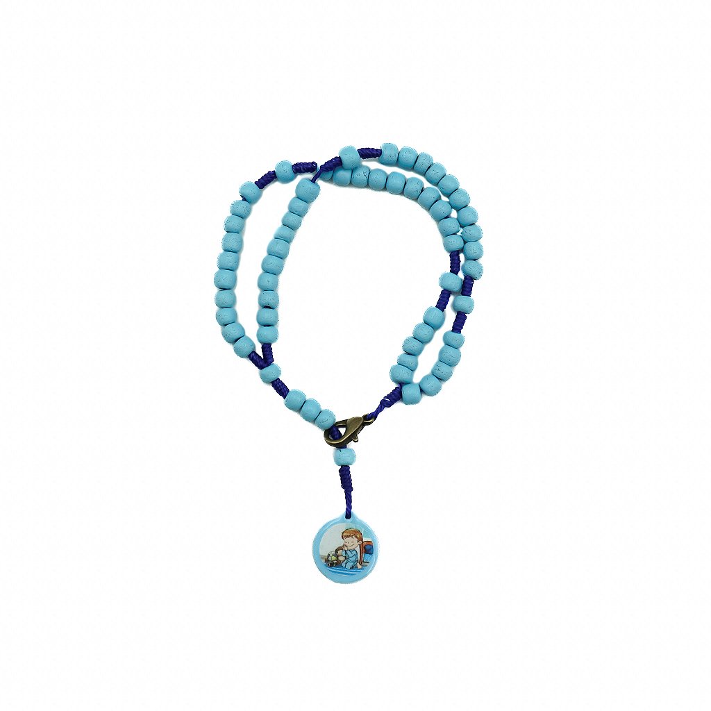 Terço de pulso Infantil azul