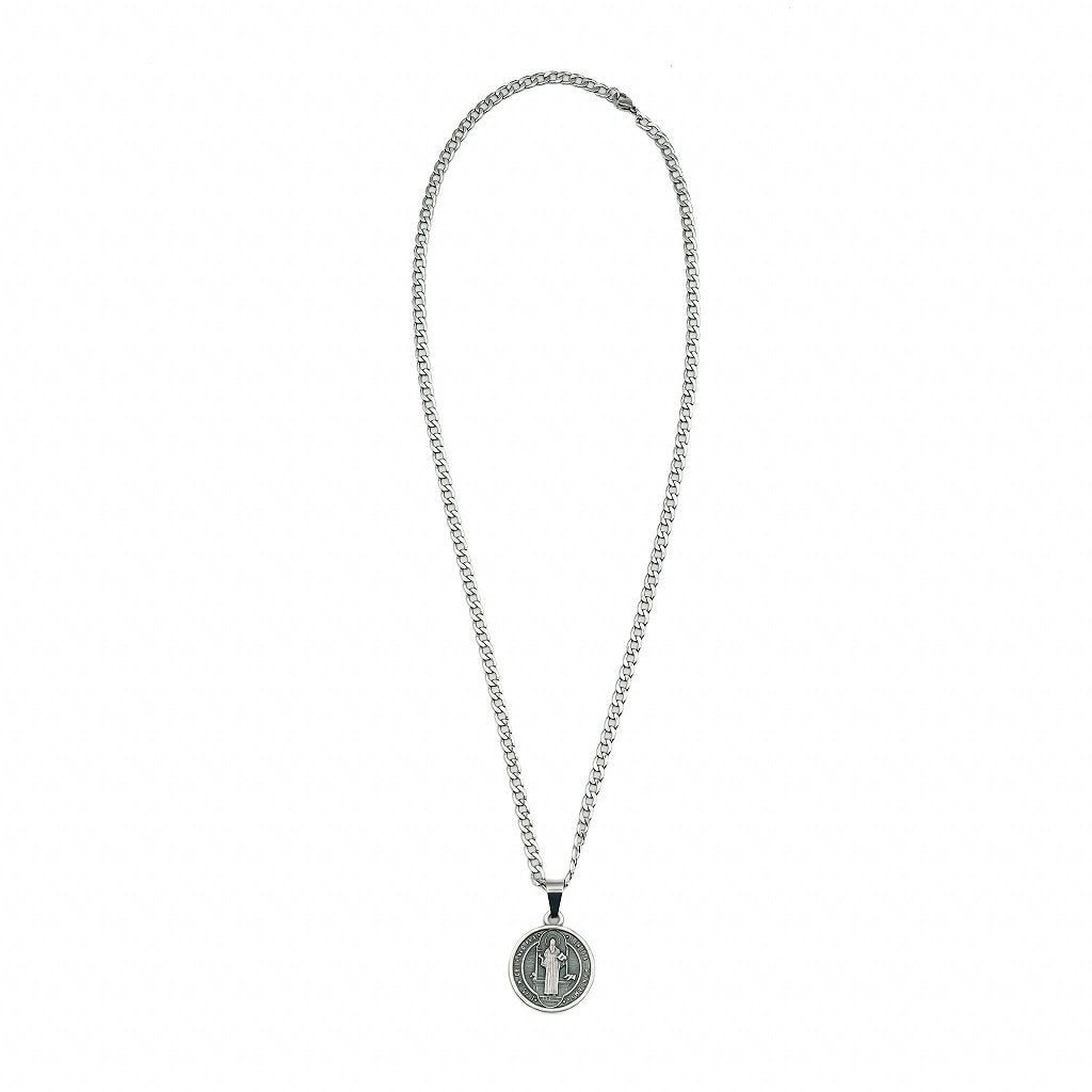 Colar Inox Medalha São Bento