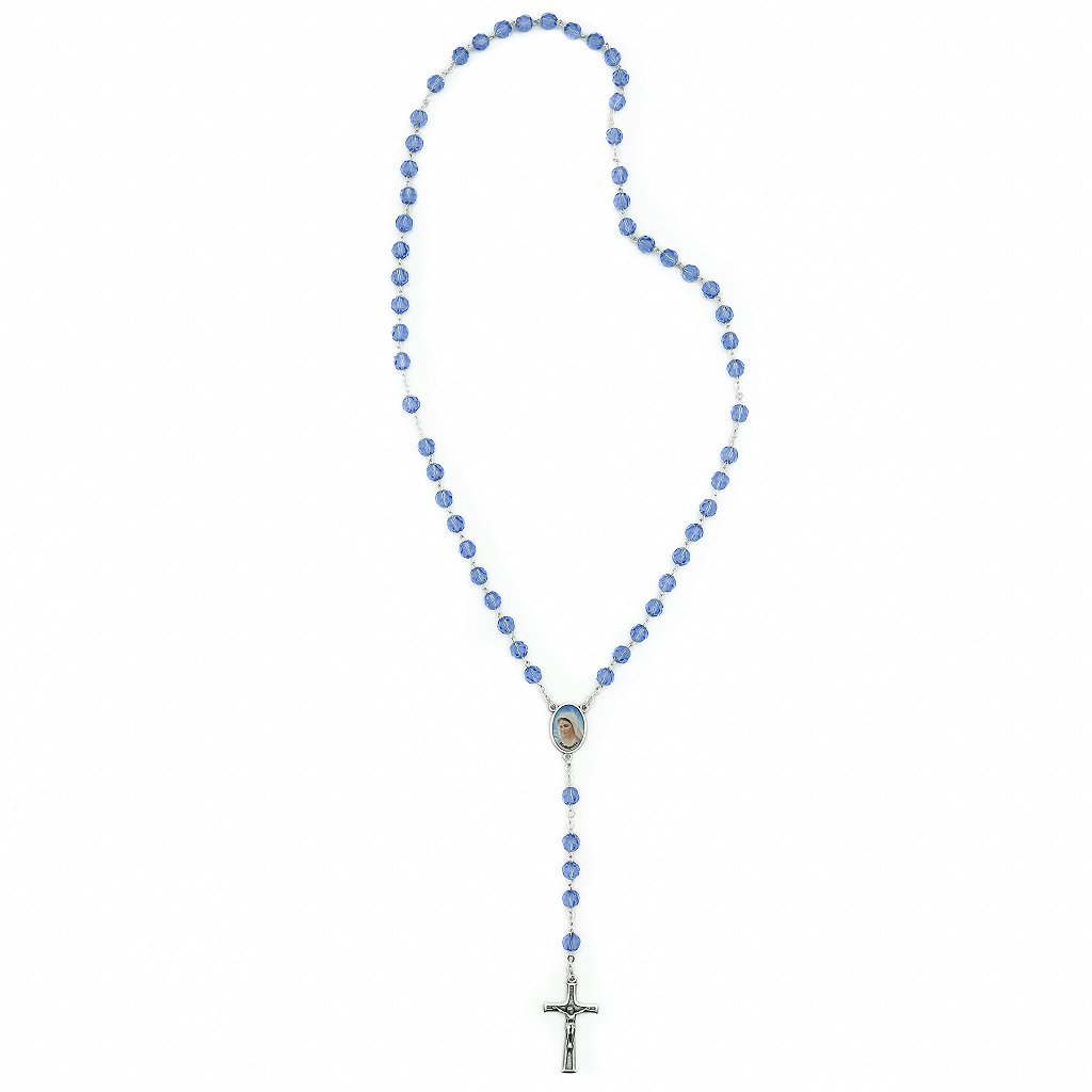 Terço Cristal Azul - Medjugorje