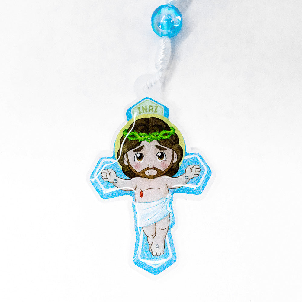 Terço Infantil Com Saquinho - Anjo da Guarda Azul