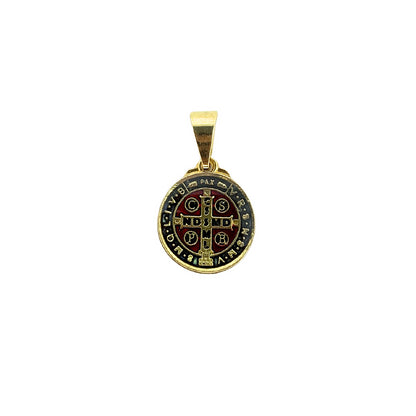 Medalha de São Bento 13 mm Dourada - Resinada