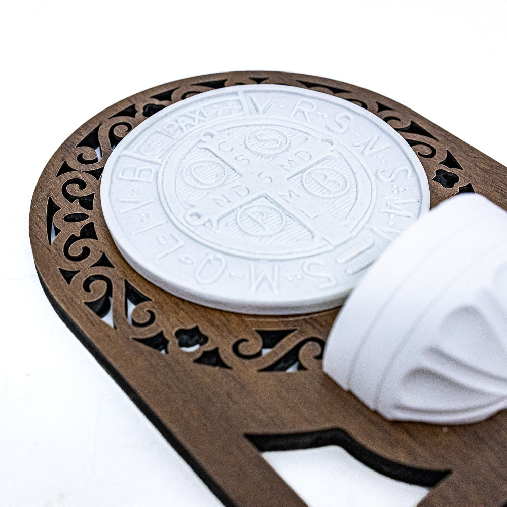 Pia para Água Benta Devocional - São Bento