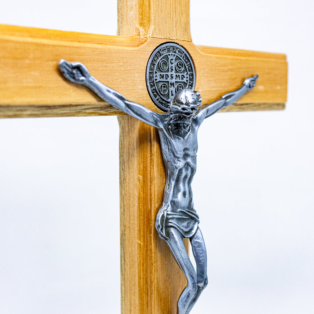 Cruz de Mesa 36 cm - Prata Velha