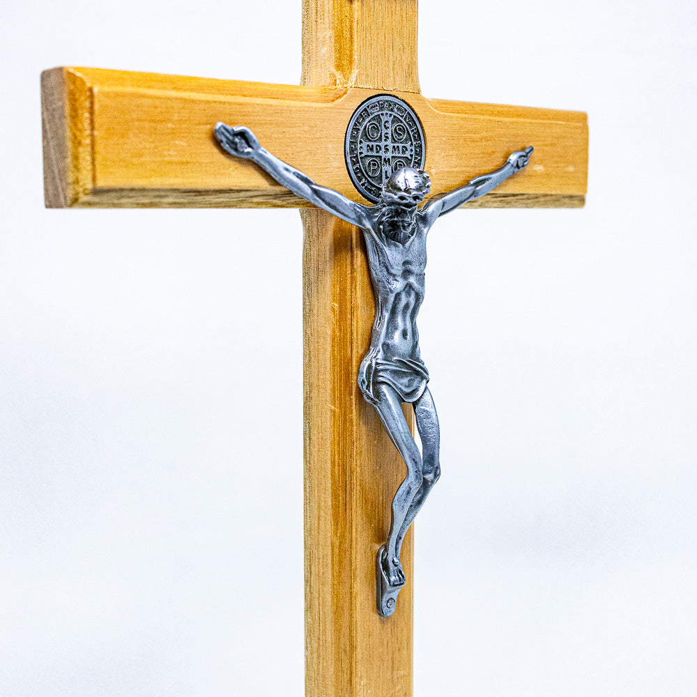 Cruz de Mesa 17 cm - Prata Velha