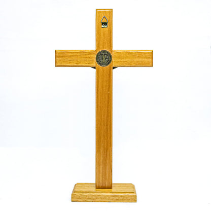 Cruz de Mesa 17 cm - Prata Velha