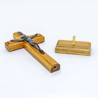 Cruz de Mesa 12 cm - Prata Velha