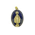 Medalha de Nossa Senhora das Graças 25 mm Resinada Azul Dourada