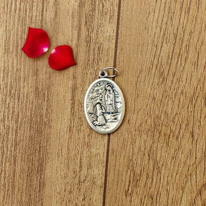 Medalha Santa Bernadete e Nossa Senhora de Lourdes - Italiana