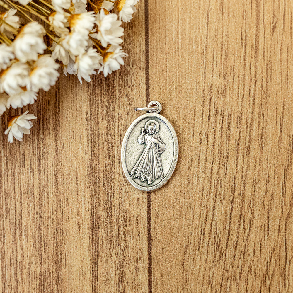 Medalha Santa Faustina e Jesus Misericordioso - Italiana