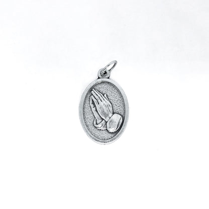 Medalha Santo Antônio e Mãos Rezando - Italiana