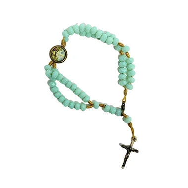 Pulseira Cristal Nossa Senhora de Fátima Verde