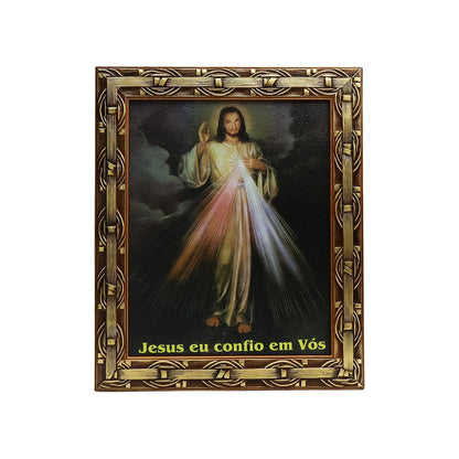 Quadro 20 x 25 moldura Trabalhada Jesus Misericordioso
