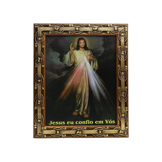 Quadro 20 x 25 moldura Trabalhada Jesus Misericordioso