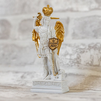 Imagem São Miguel Glorioso 12 cm Pó de Mármore - Hesed