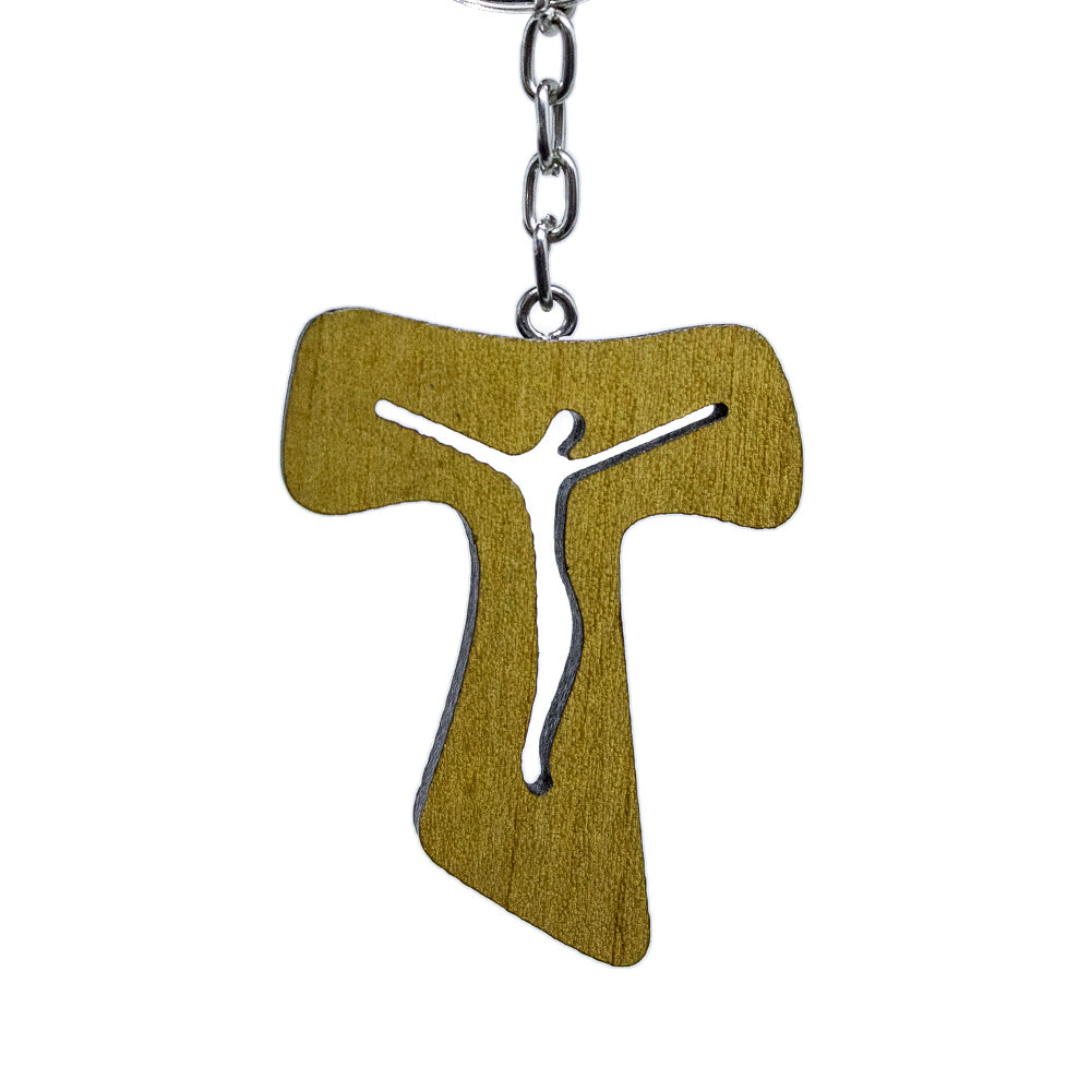 Chaveiro Tau Cristo Vazado