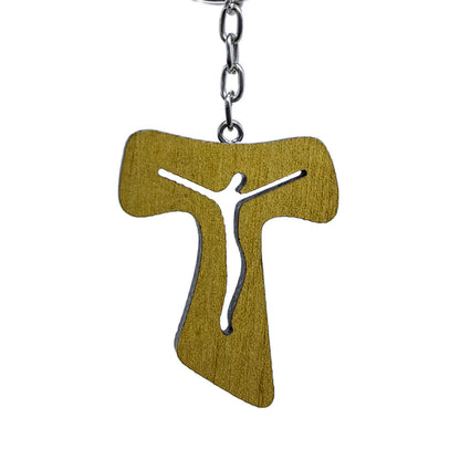 Chaveiro Tau Cristo Vazado