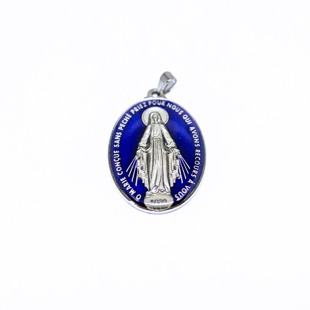 Medalha Milagrosa 39mm - Níquel Azul