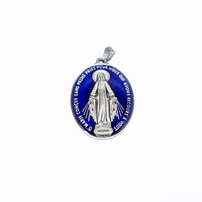 Medalha Milagrosa 39mm - Níquel Azul