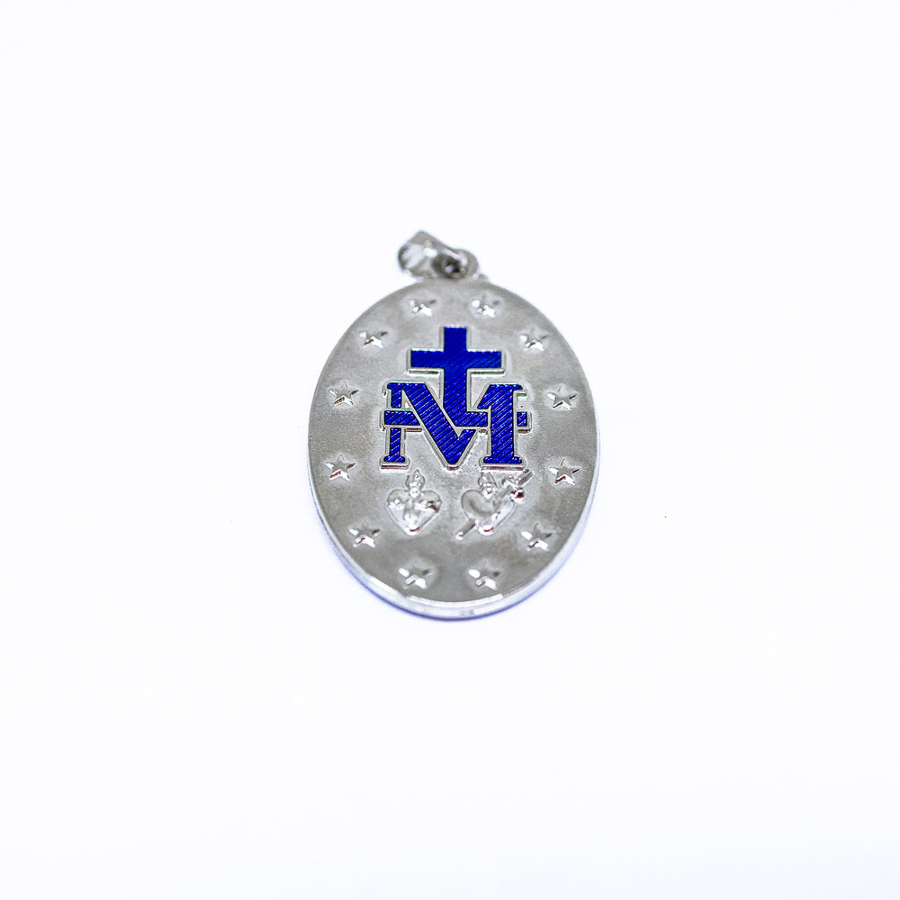 Medalha Milagrosa 39mm - Níquel Azul