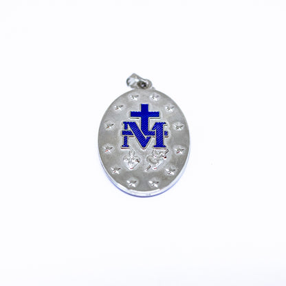 Medalha Milagrosa 39mm - Níquel Azul