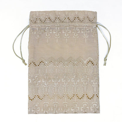 Bolsa de Tecido Para Veu Marfim