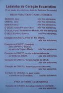 Folheto Ladainha do Coração Eucarístico