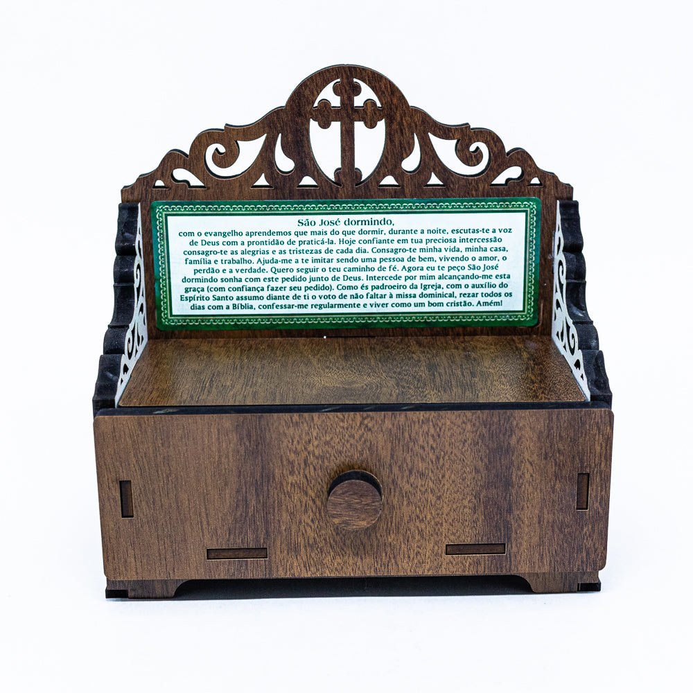 Oratório com Gaveta em MDF - São José Dormindo