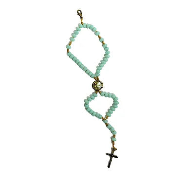 Pulseira Cristal Nossa Senhora de Fátima Verde