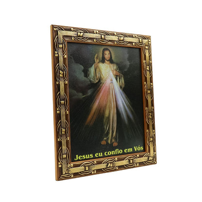 Quadro 20 x 25 moldura Trabalhada Jesus Misericordioso