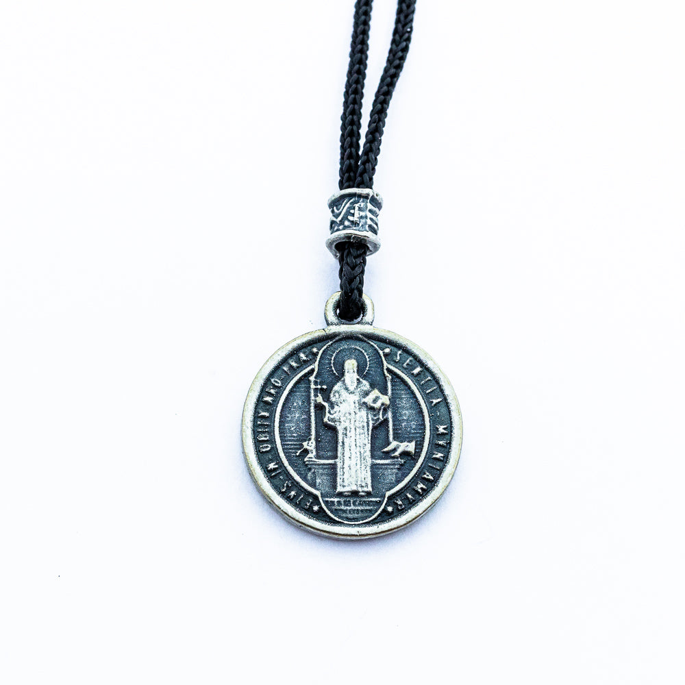 Cordão Medalha de São Bento Prata velha