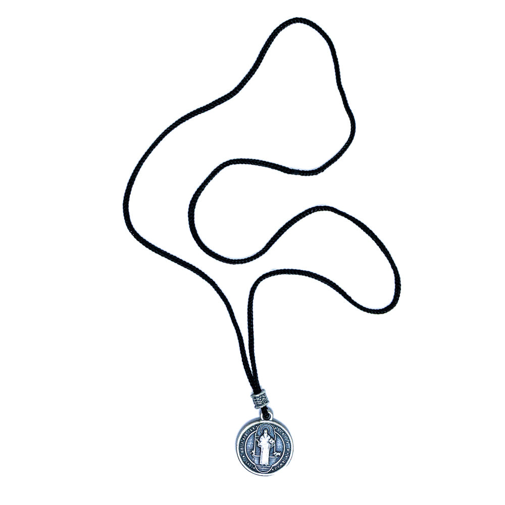 Cordão Medalha de São Bento Prata velha