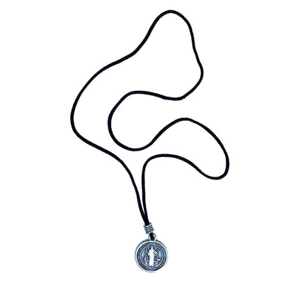 Cordão Medalha de São Bento Prata velha