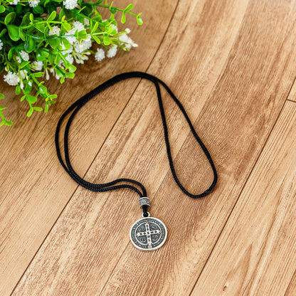 Cordão Medalha de São Bento Prata velha