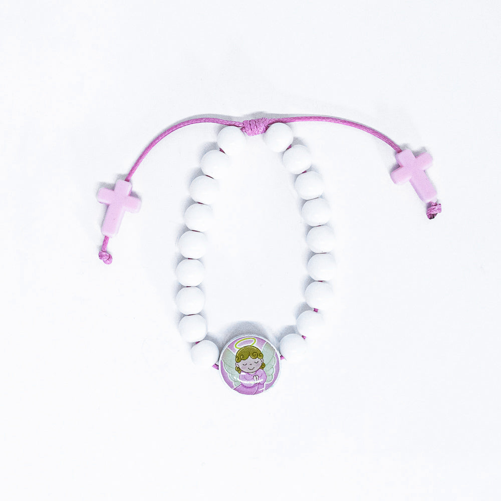 Pulseira Infantil - Anjo Rosa