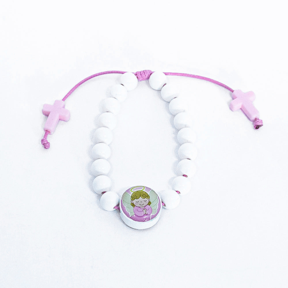 Pulseira Infantil - Anjo Rosa