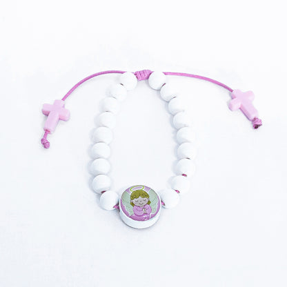 Pulseira Infantil - Anjo Rosa