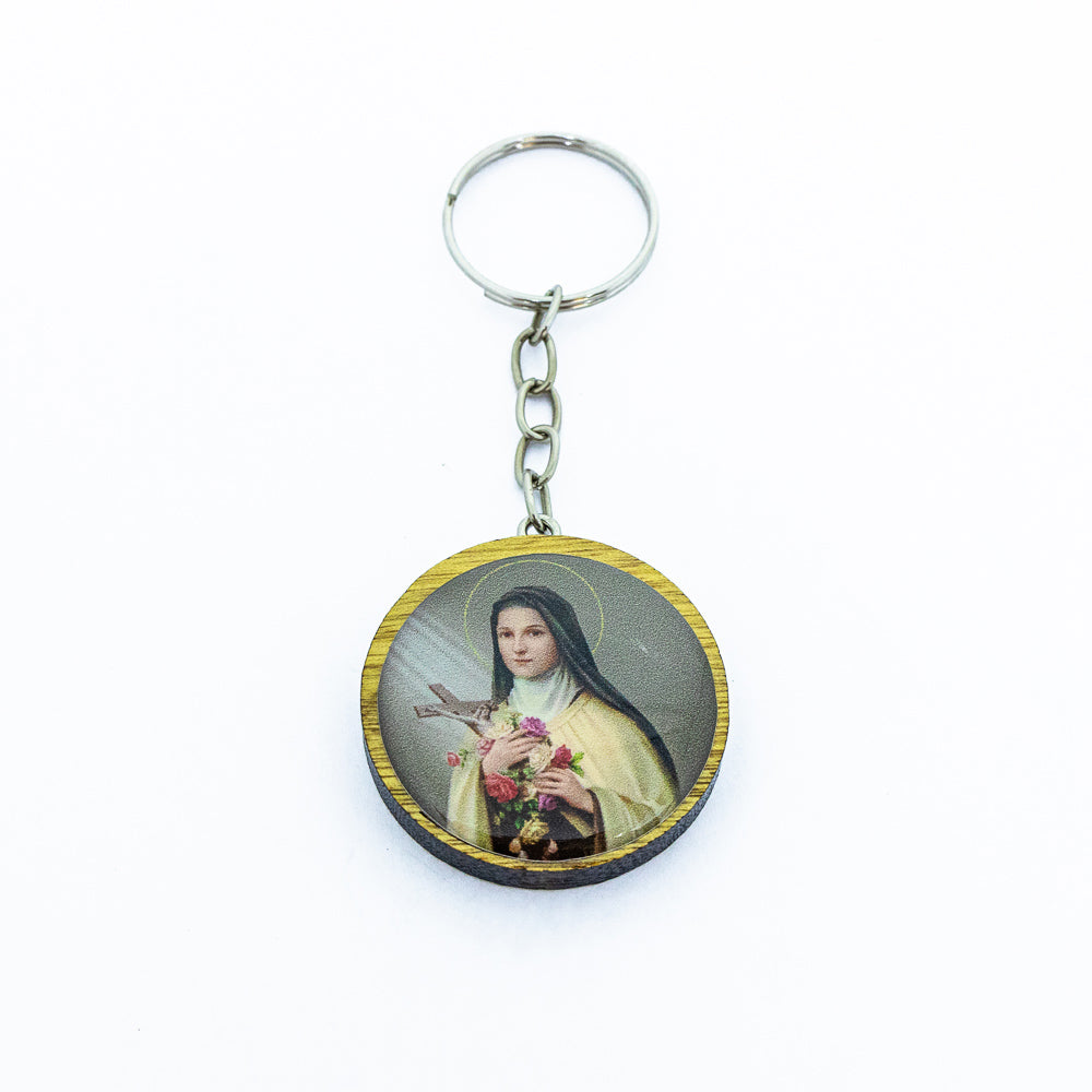 Chaveiro Medalha Resinado - Santa Teresinha