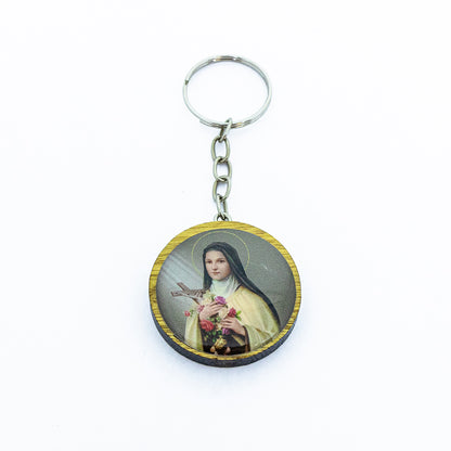 Chaveiro Medalha Resinado - Santa Teresinha