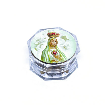 Terço 8mm Madeira Com Caixa Acrílica - Nossa Senhora de Fátima