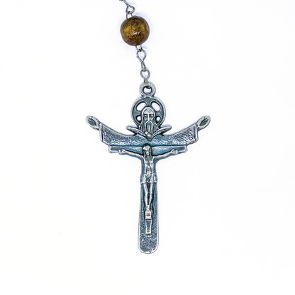 Terço 8mm Madeira Com Caixa Acrílica - Nossa Senhora de Fátima